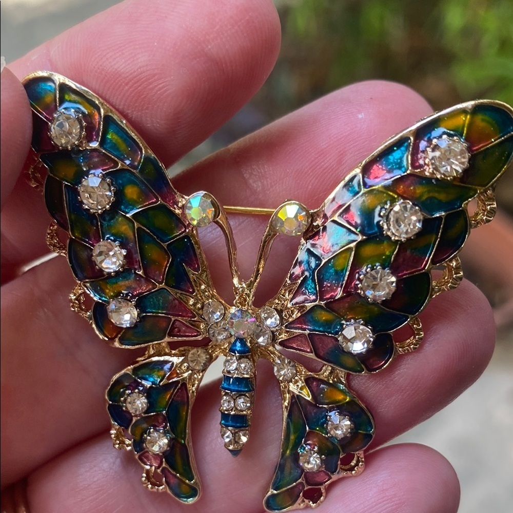 Colorful Butterfly Brooch - Picture 5 of 10